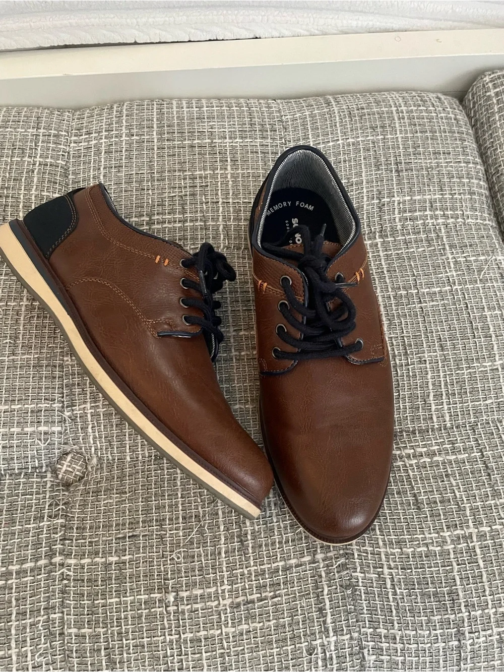 Kids Sonoma Brown Dress Shoes with Black Laces